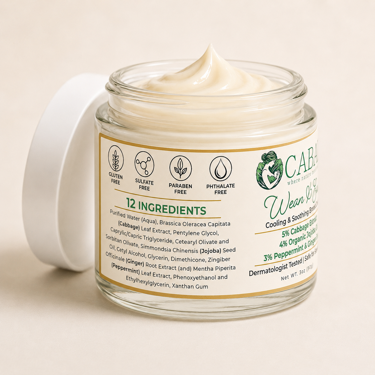 3oz Wean & Ease Cooling Breast Comfort Cream