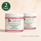 CABAID Stretch Mark and Scar Bio-Active Skin Recovery Cream 2-pack with two jars for stretch marks, healed scars, uneven texture, and body skin care